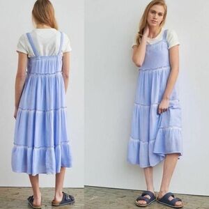 Anthropologie Nell Tiered Midi Dress Small